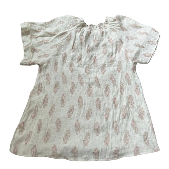Wonderly Indian Block Print Blouse size Large - Picture 4 of 6